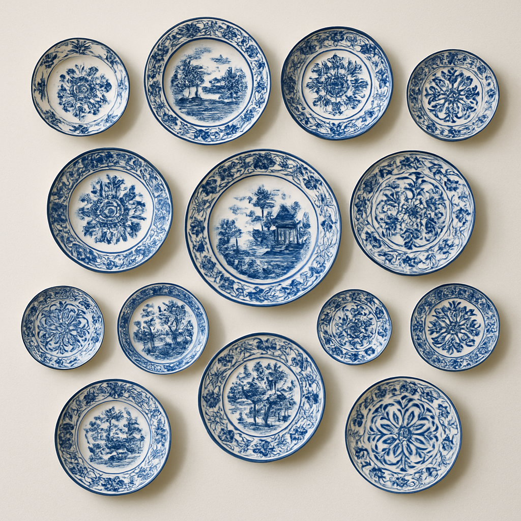 Chinese porcelain plate wall art.