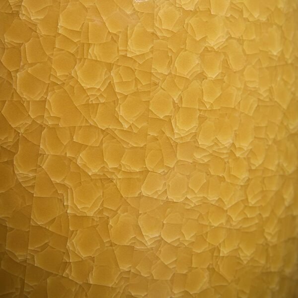 Handcrafted Jingdezhen Yellow Ice Cracked Glaze Vase – Chinese Ceramic Art for Elegant Home Decor - Image 3